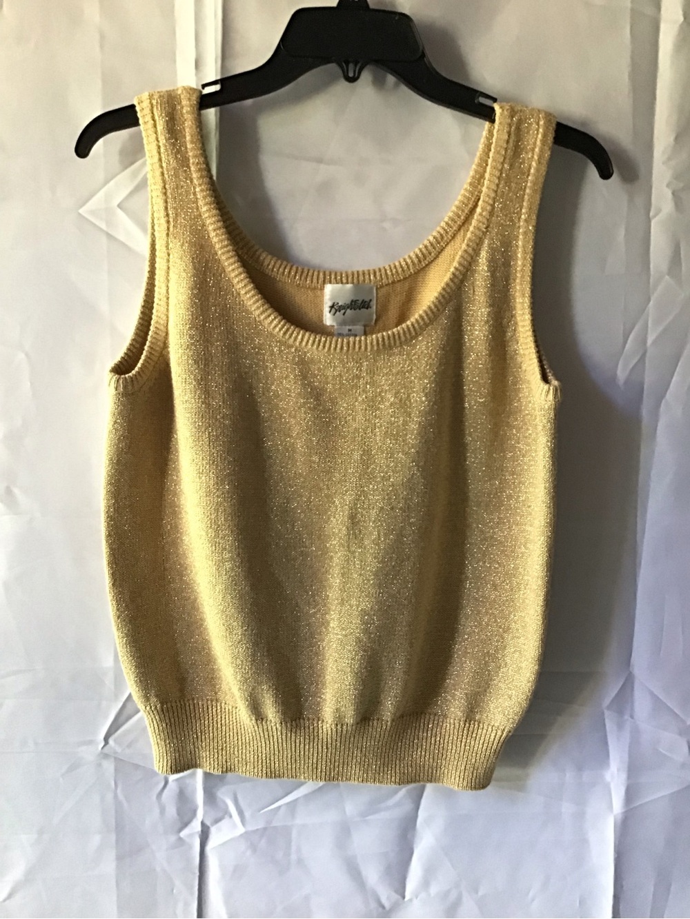 161 Knights Ltd Refined Sparkle Tank Top in Pale Gold